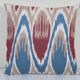 Coussin ouzbek ikat tissu