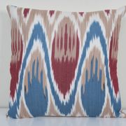 Uzbek ikat fabric designer ikat pillow
