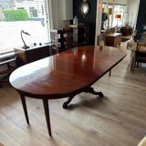 Large antique oval Dutch mahogany table