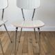 Pair of white Formica chairs 70s