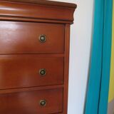 Louis Philippe style chest of drawers in cherry wood
