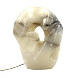 Sculptural alabaster table lamp, France 1980s