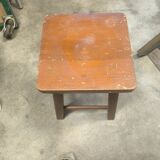 Vintage farmhouse stool in rustic fir