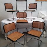 Series of 6 chairs b32 by Marcel Breuer