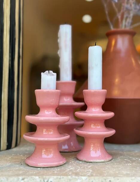 Barbapapa pink candle holder