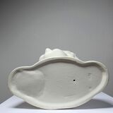 Very rare large faience bust from Sarreguemines, antique Art Deco.