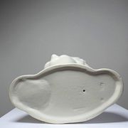 Very rare large faience bust from Sarreguemines, antique Art Deco.