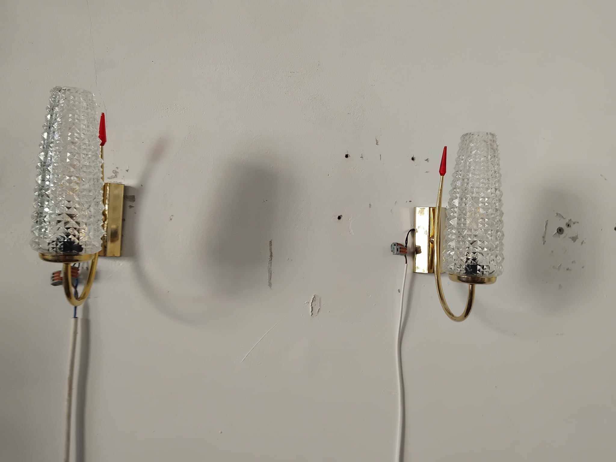 Pair of 50's wall lights from LUNEL