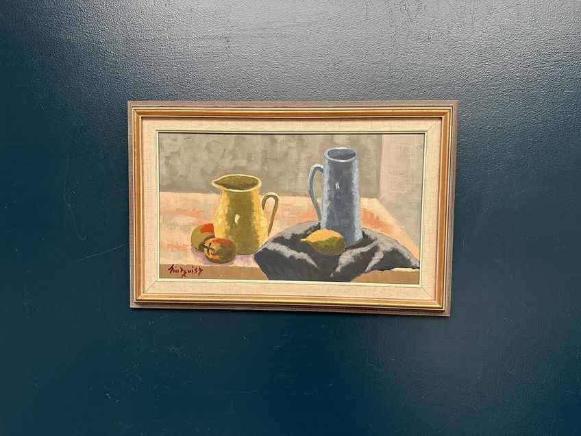 Original Swedish Oil On Canvas – “Still Life” By Lindqvist
