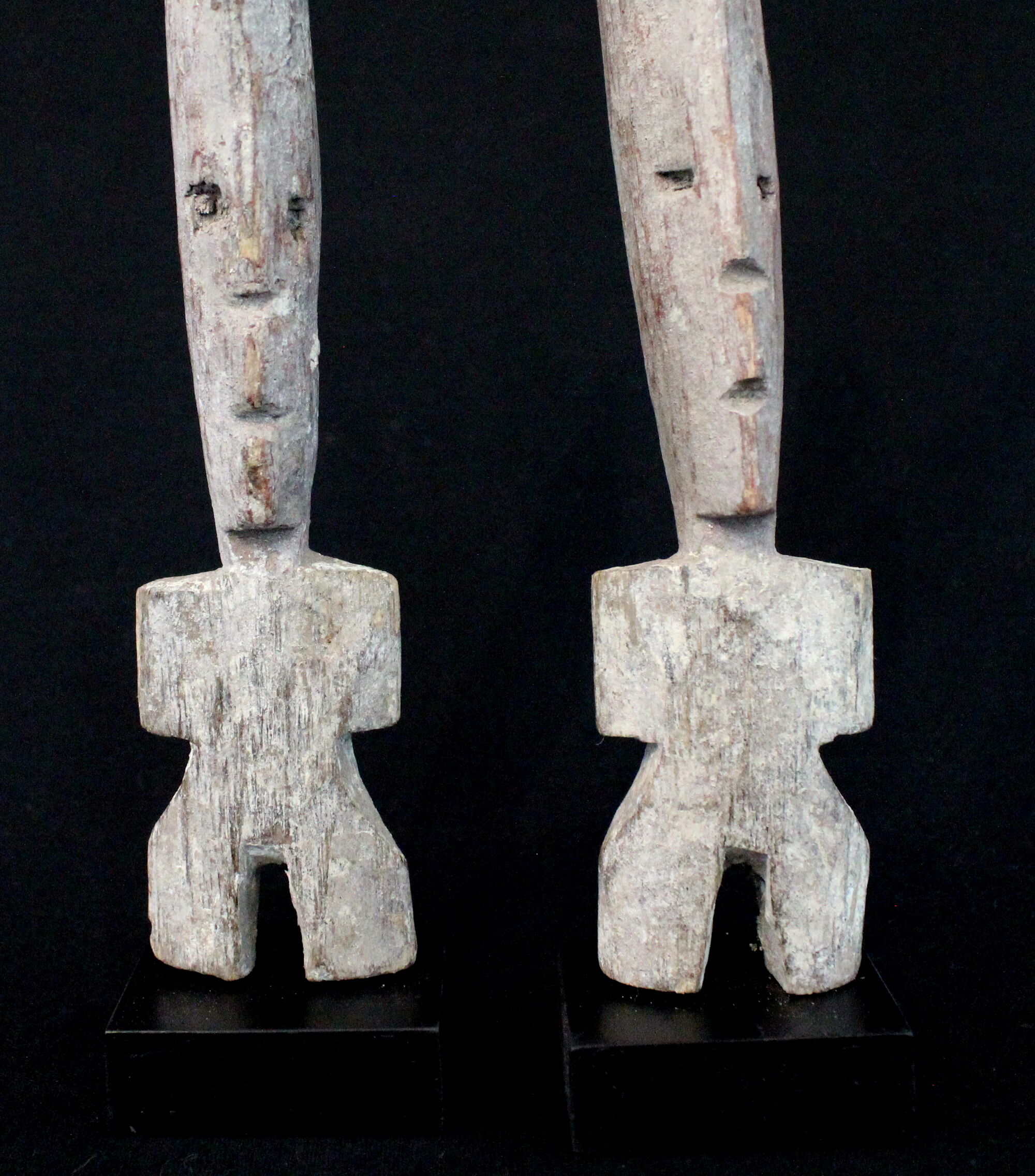 Pair of Adan Fetishes on Bases - Ghana, African Tribal Ethnic Art