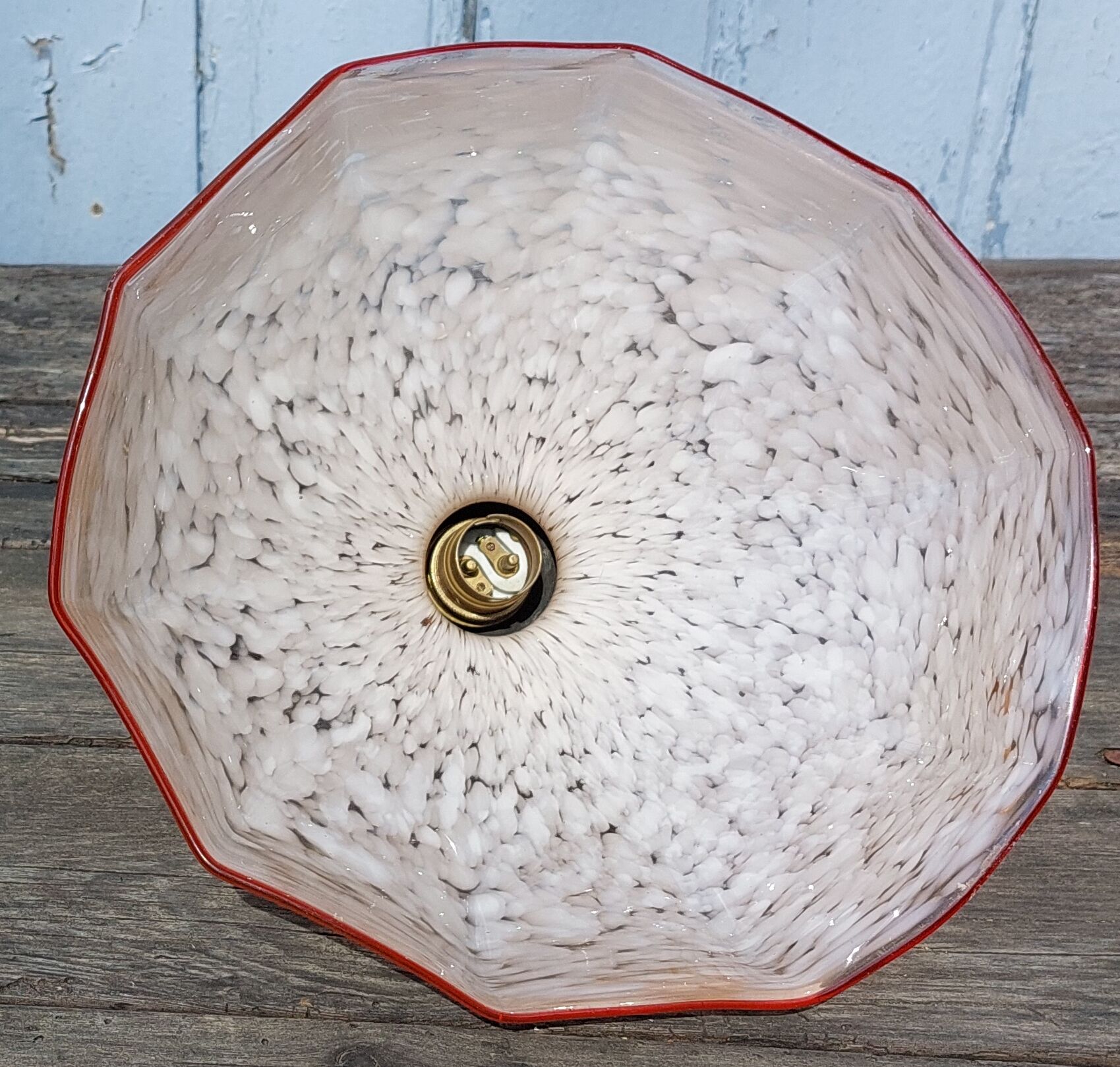 Applique en verre clichy rose