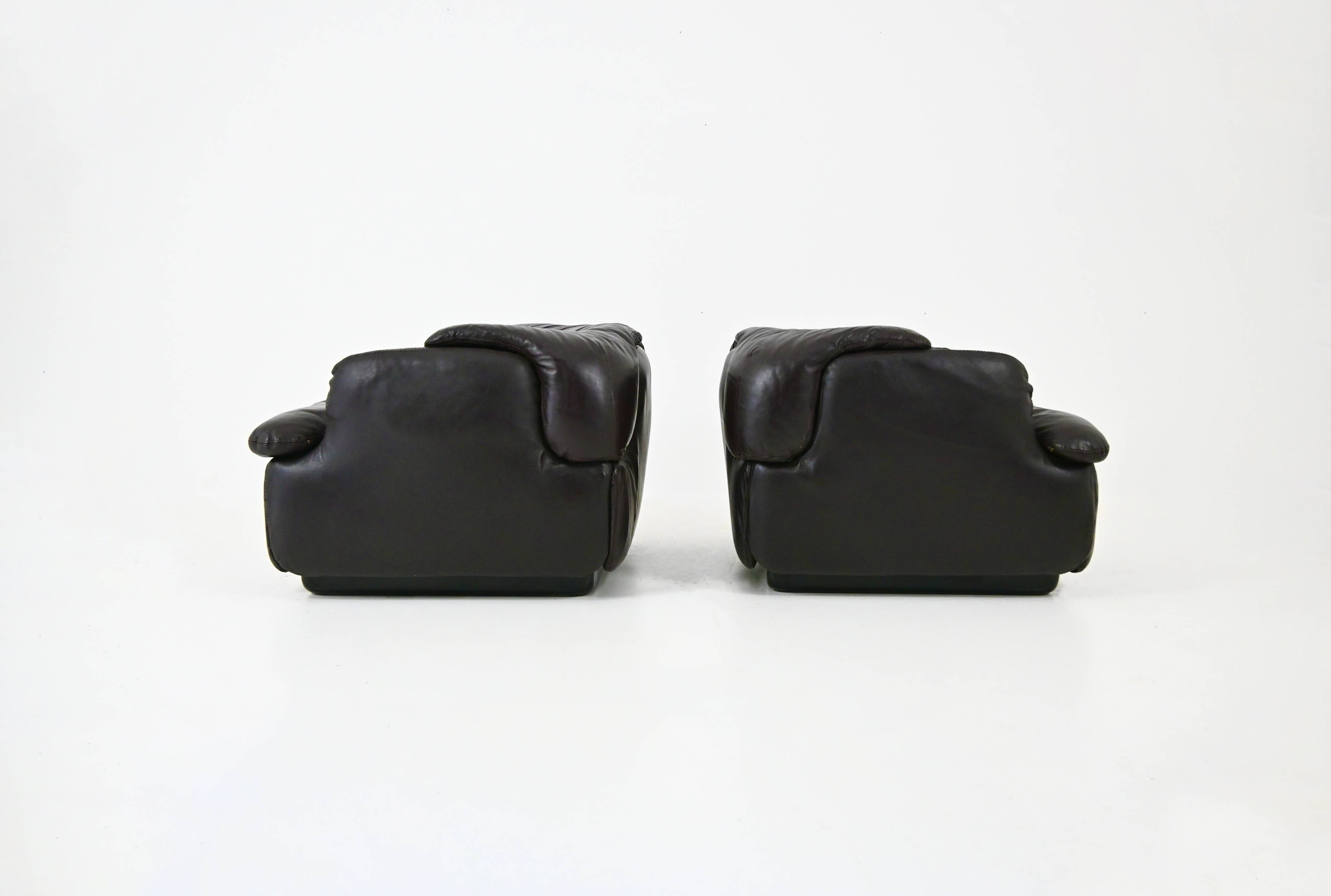 Fauteuils « Confidential » par Alberto Rosselli pour Saporiti Italia, 1970