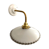 Vintage wall lamp in electrified opaline to nine