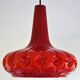 Suspension Putzler en opaline rouge vintage 1970s