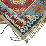 Hand-Knotted Tribal Unique 244 cm x 295 cm Multicolor Wool Carpet