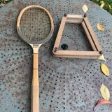 Tunmer special wooden tennis racket, vintage and collector wooden frame screen protector