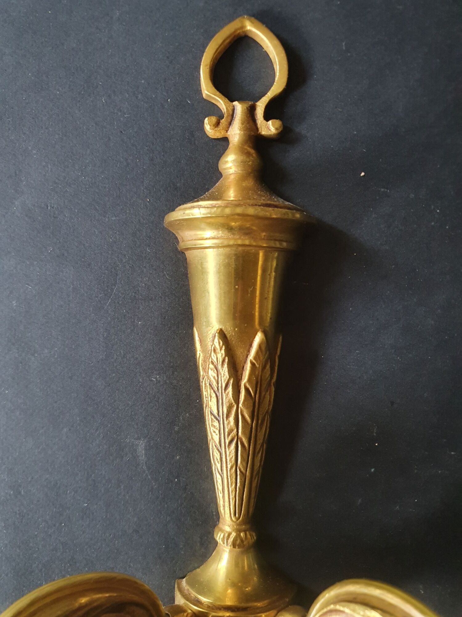 Three Louis XVI bronze wall sconces Lucien Gau Paris vintage