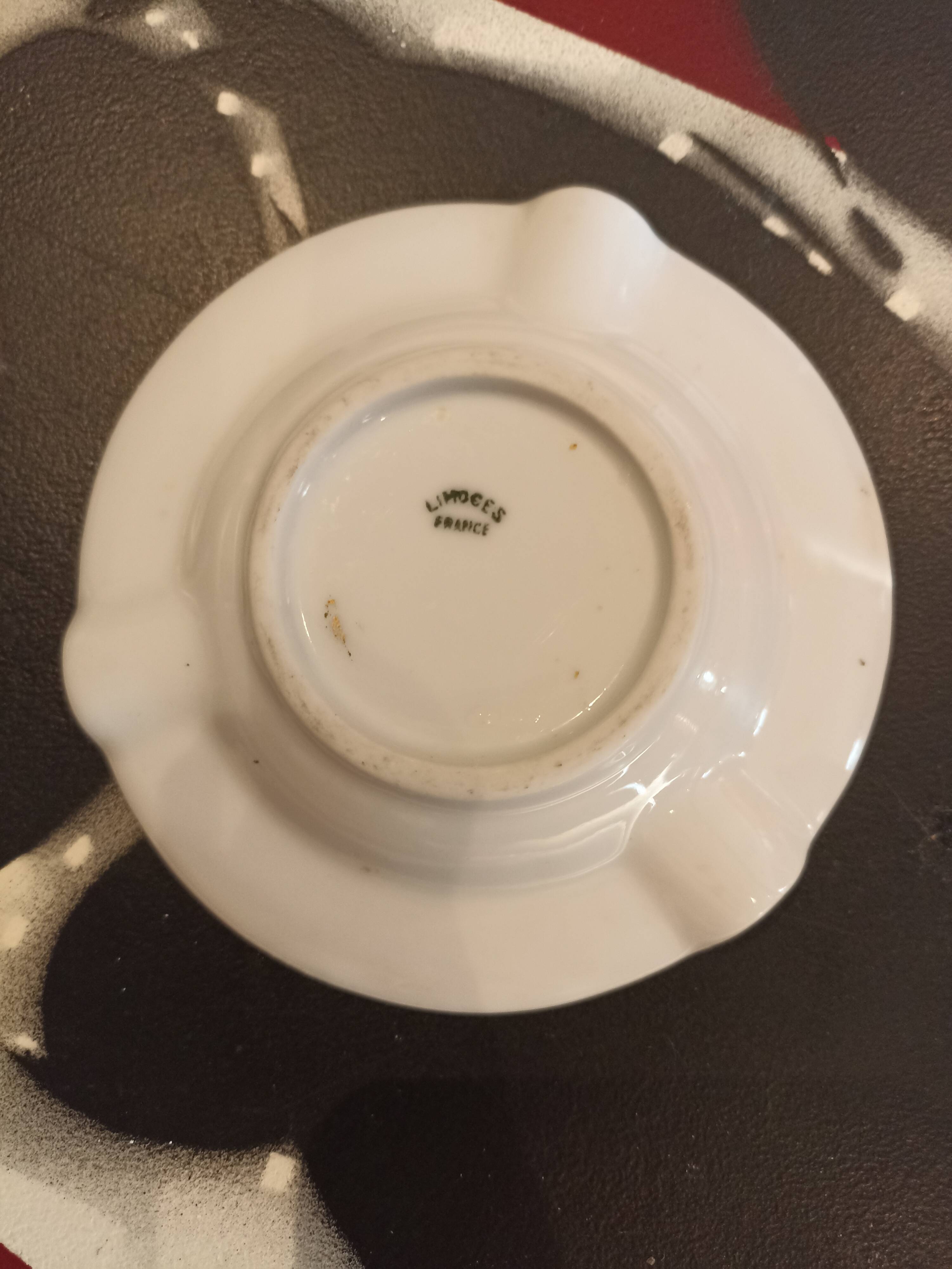 Limoges porcelain ashtray