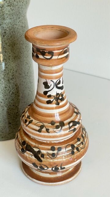 Duo VASES Ceramic sandstone Vintage craft