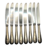 Set of 8 small silver-plated Chambly Navy knives