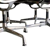 Eames Vitra chaise d'appoint en cuir alu lot de quatre