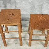 Luterma set of vintage stools, side tables and plant tables