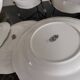 Dessert plates in half Luneville porcelain, black decor