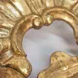 Miroir baroque en bois doré. France, années 1950