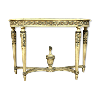 Console Louis XVI in wood laked and rechampi around 1880