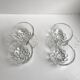 Duo of salt shakers / glass salters 50s