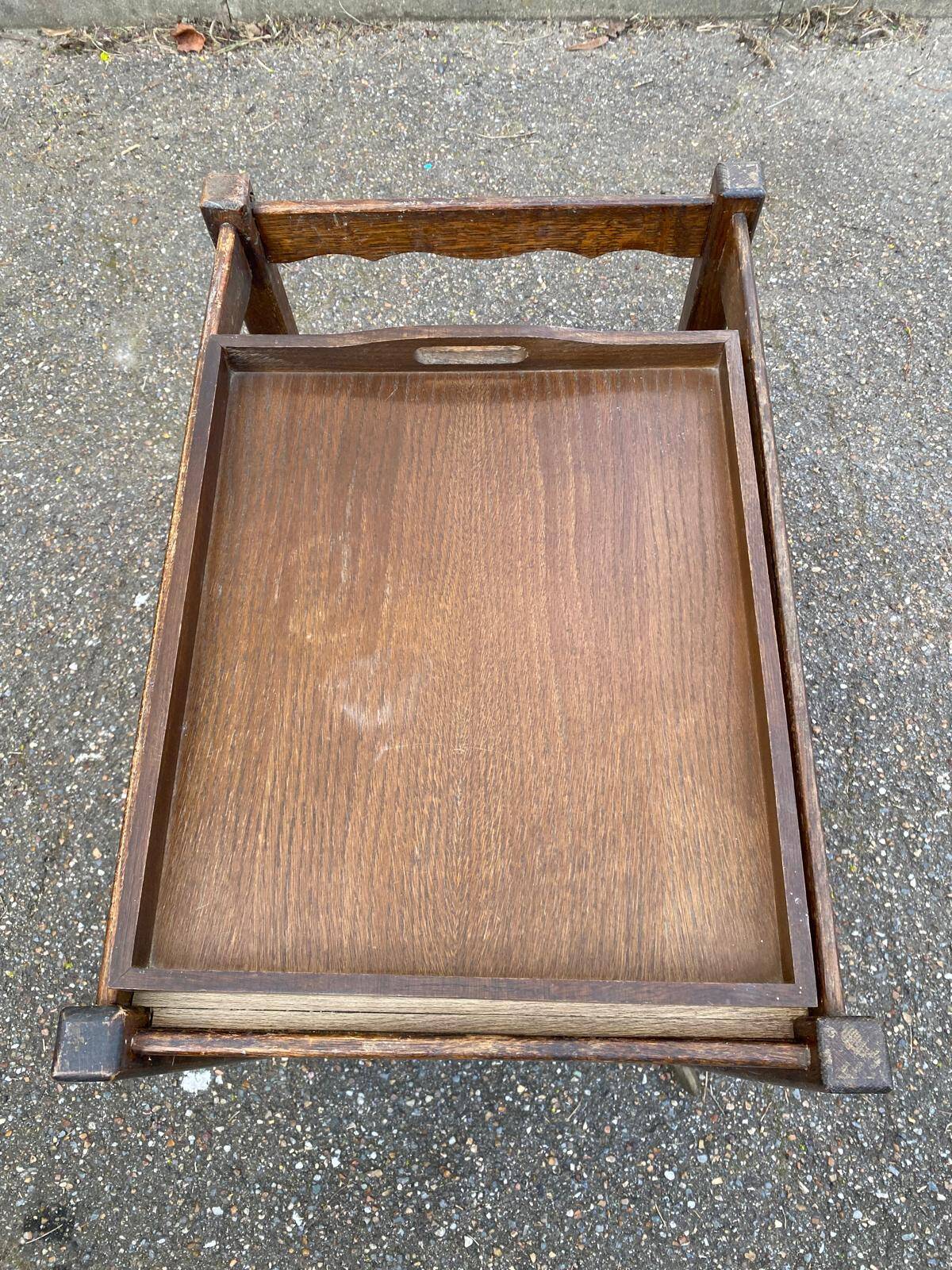 Dessert trolley with wheels and removable tray 66cm