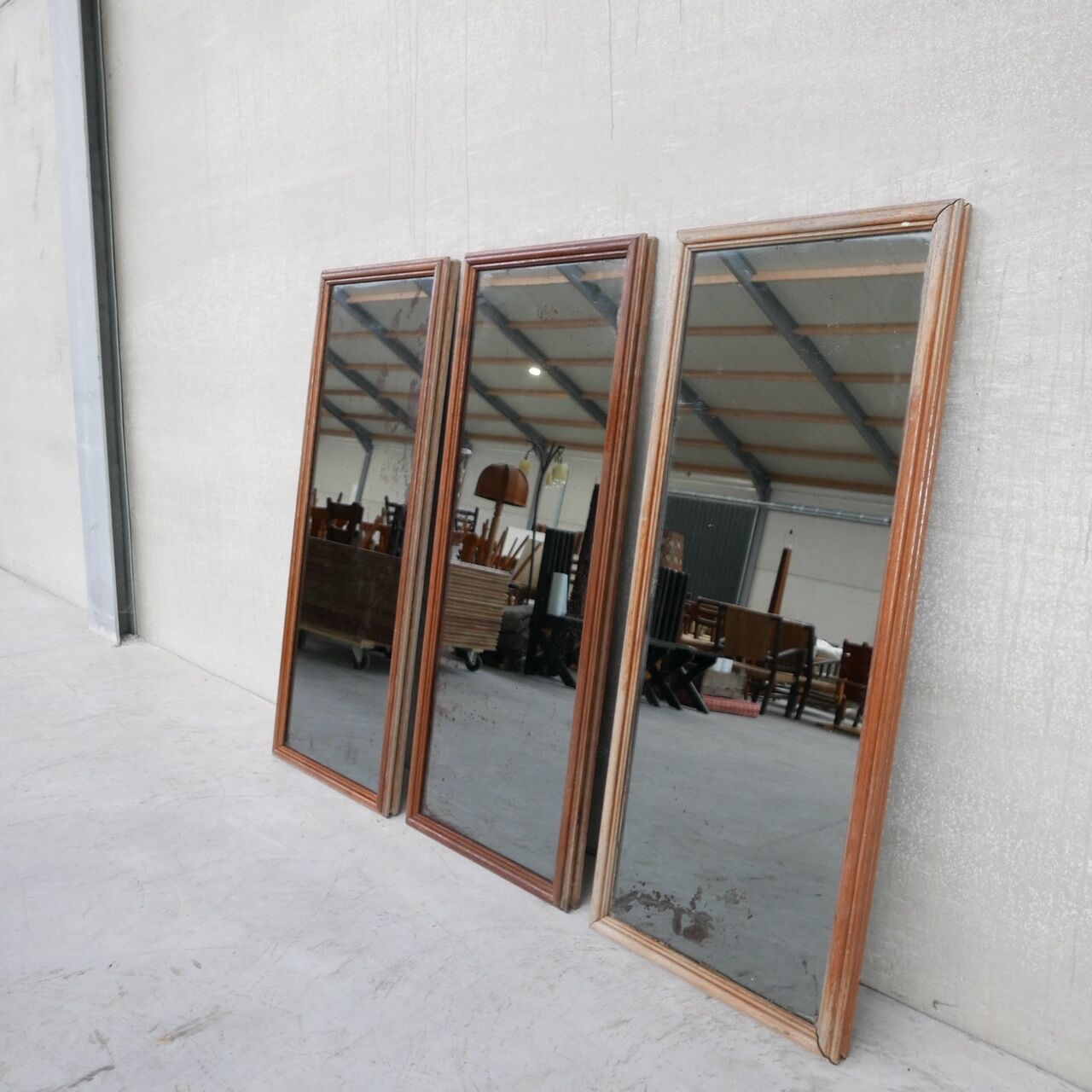 Vintage oak dutch mirror