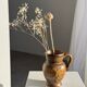 Speckled stoneware jug with grape pattern H17