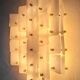 Frosted Ice glass panel wall scone lamp vintage 1960s