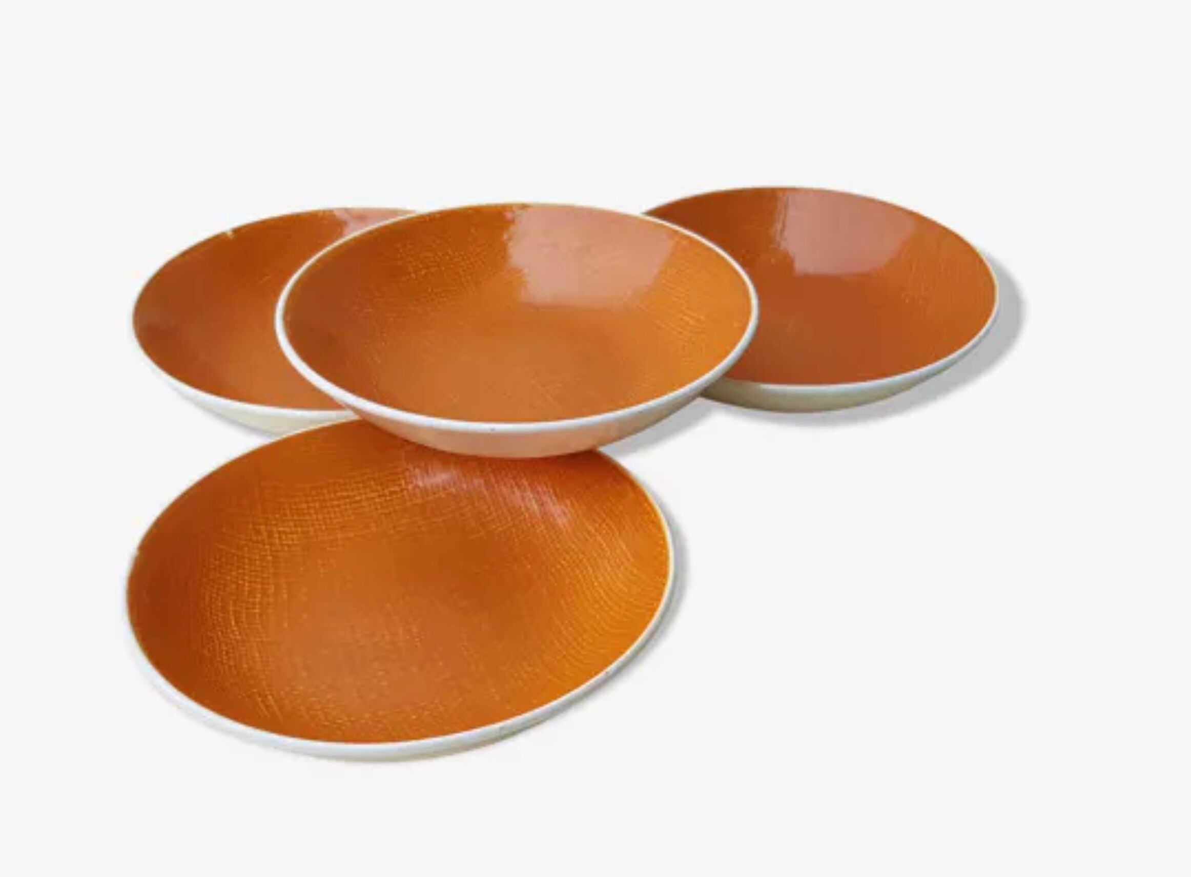 4 hollow plates Salins Deauville Corail