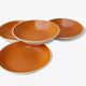 4 hollow plates Salins Deauville Corail