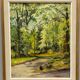 Huile sur carton par alice warder xxe sous bois