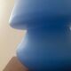 Lampe champignon vintage en verre bleu