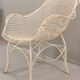 paire de fauteuils de jardin en fer forgé peint 1950