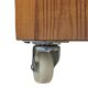 Vintage pinewood stool side table with compartment 70s design