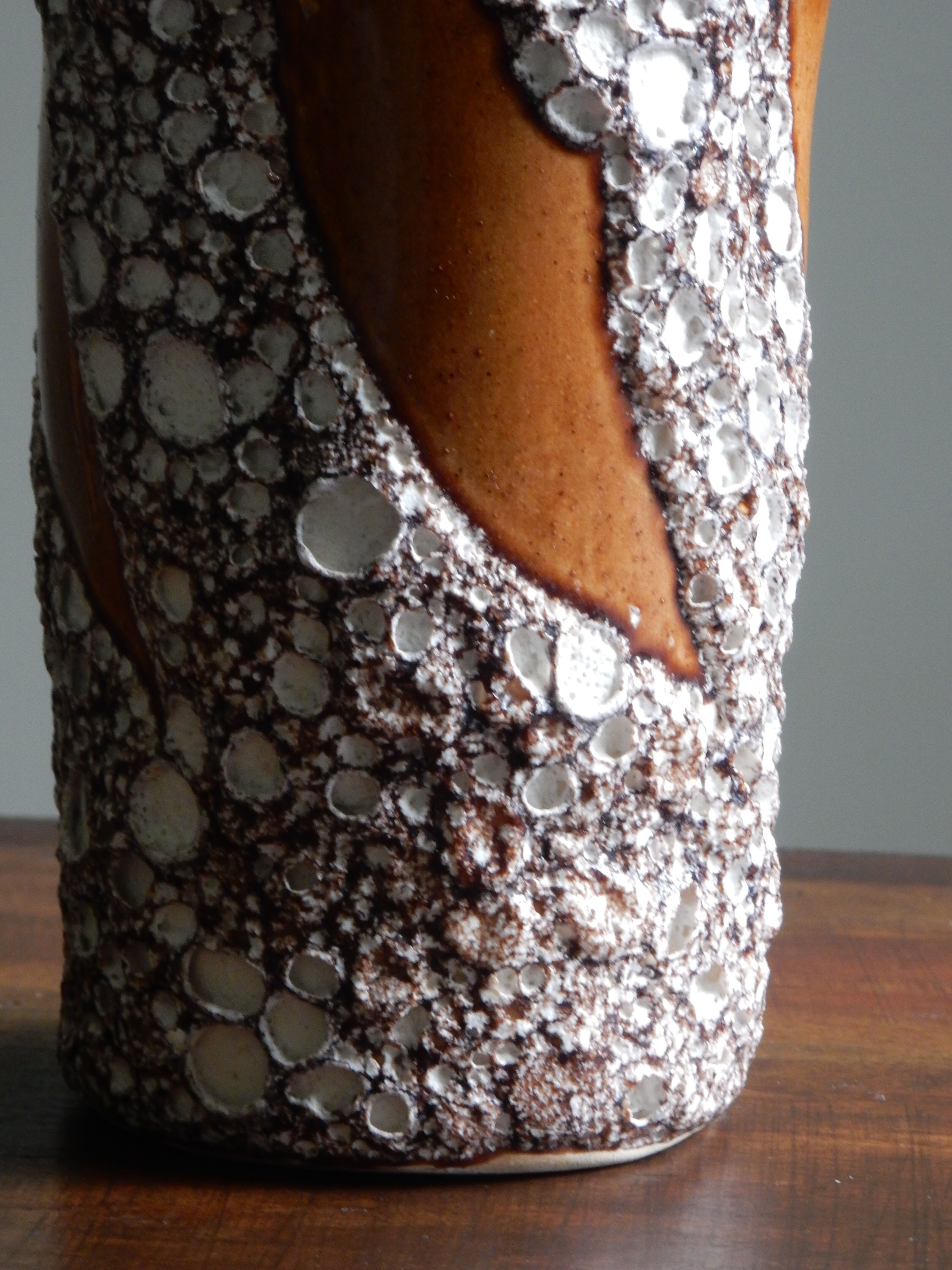 Vase Vallauris ceramic fat lava of the 60s