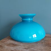 Turquoise opaline glass globe lampshade