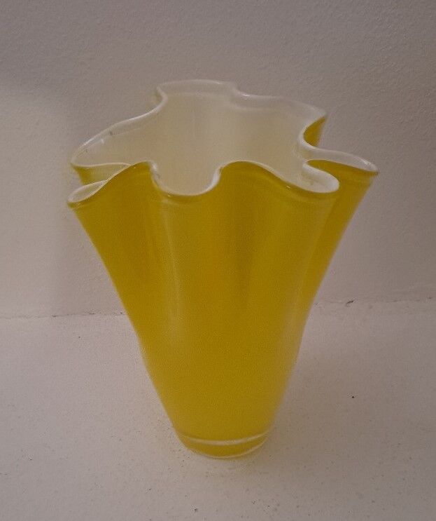 Vintage Yellow Murano Vase