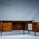 Executive Desk with Sideboard in Rosewood by Arne Vodder for Sibast Møbelfabrik, Denmark, 1950s