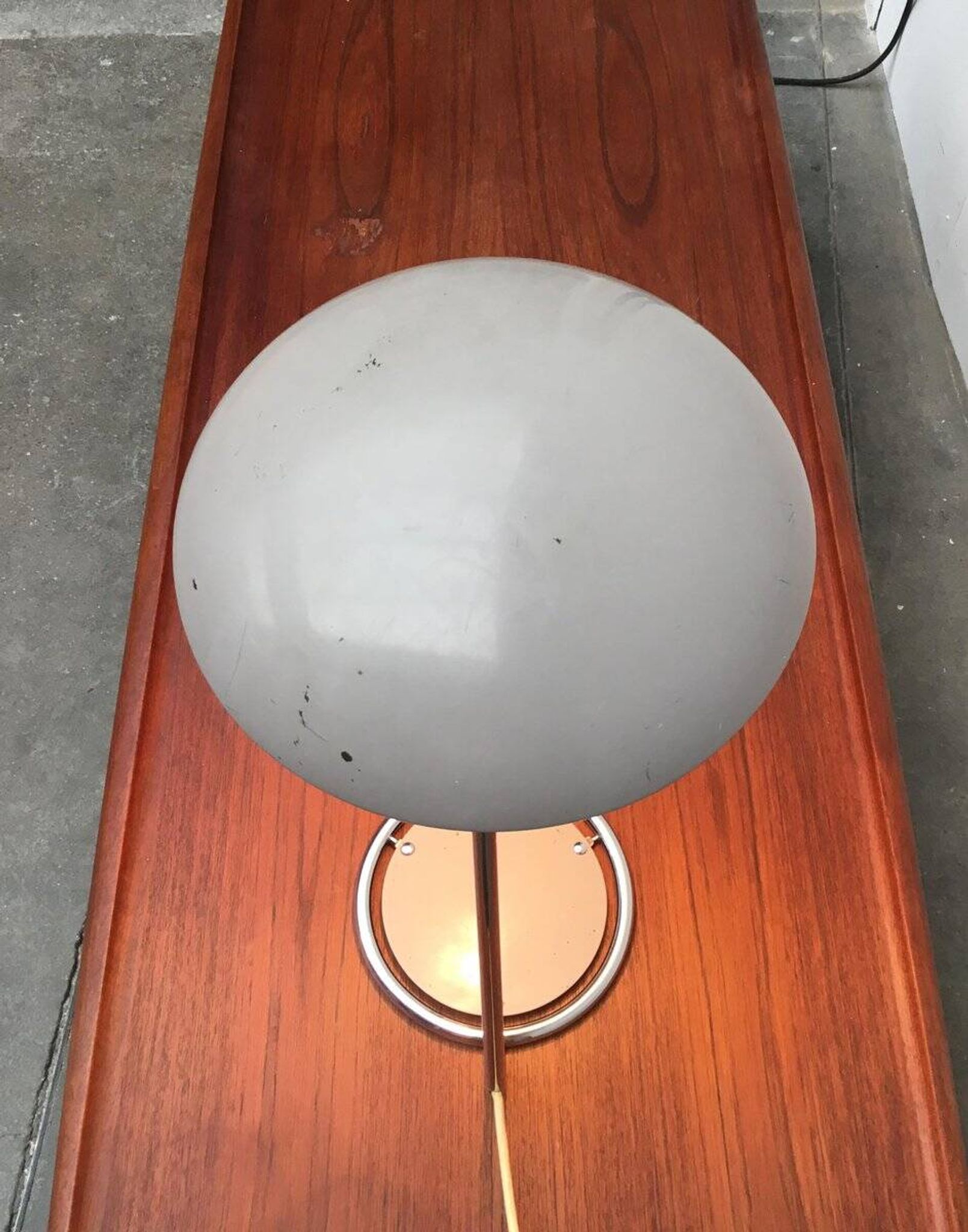 Mid-Century German table lamp model 6761 in metal by Christian Dell for Kaiser Leuchten, 1960s.