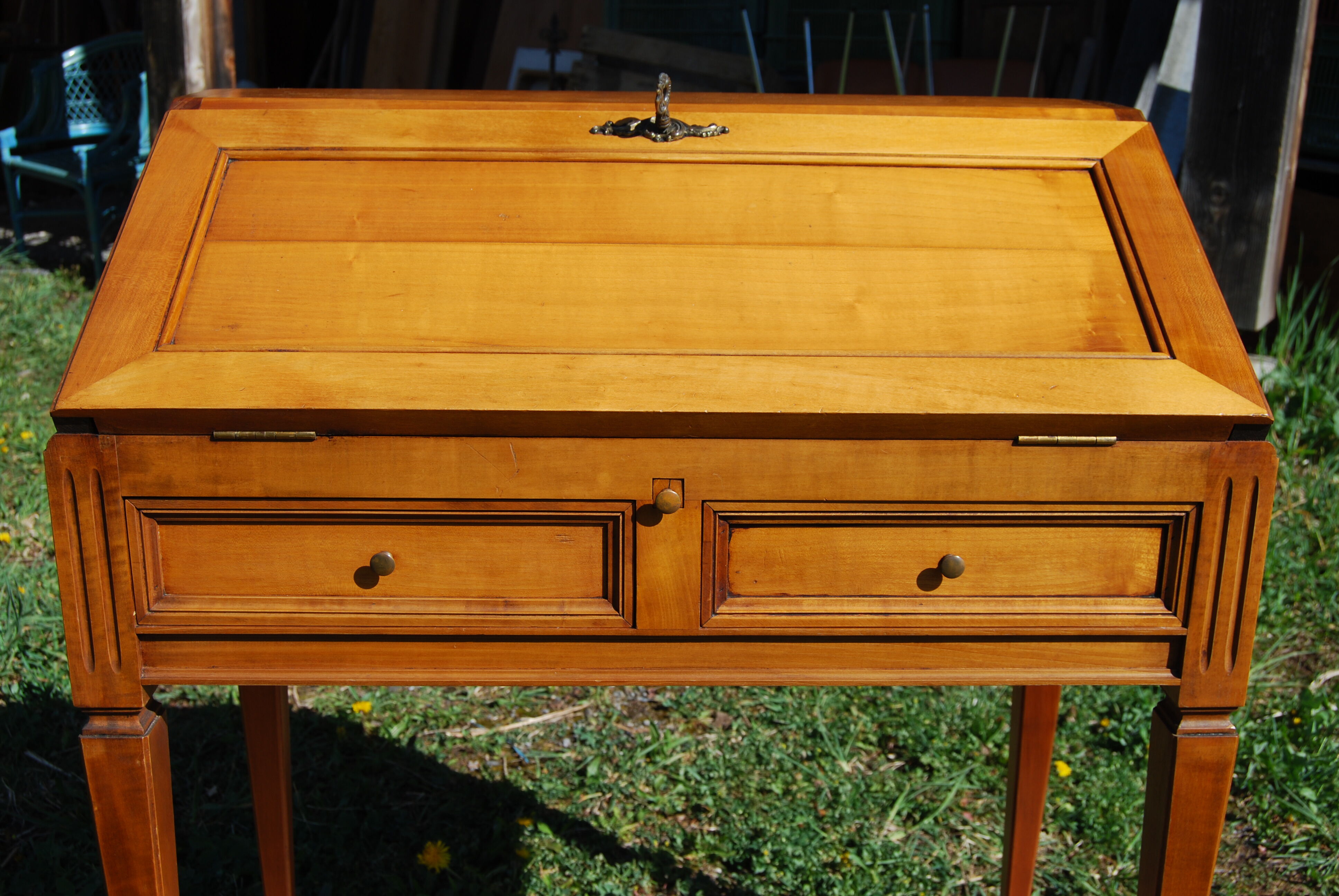 Louis XVI-style donkey back in cherry tree