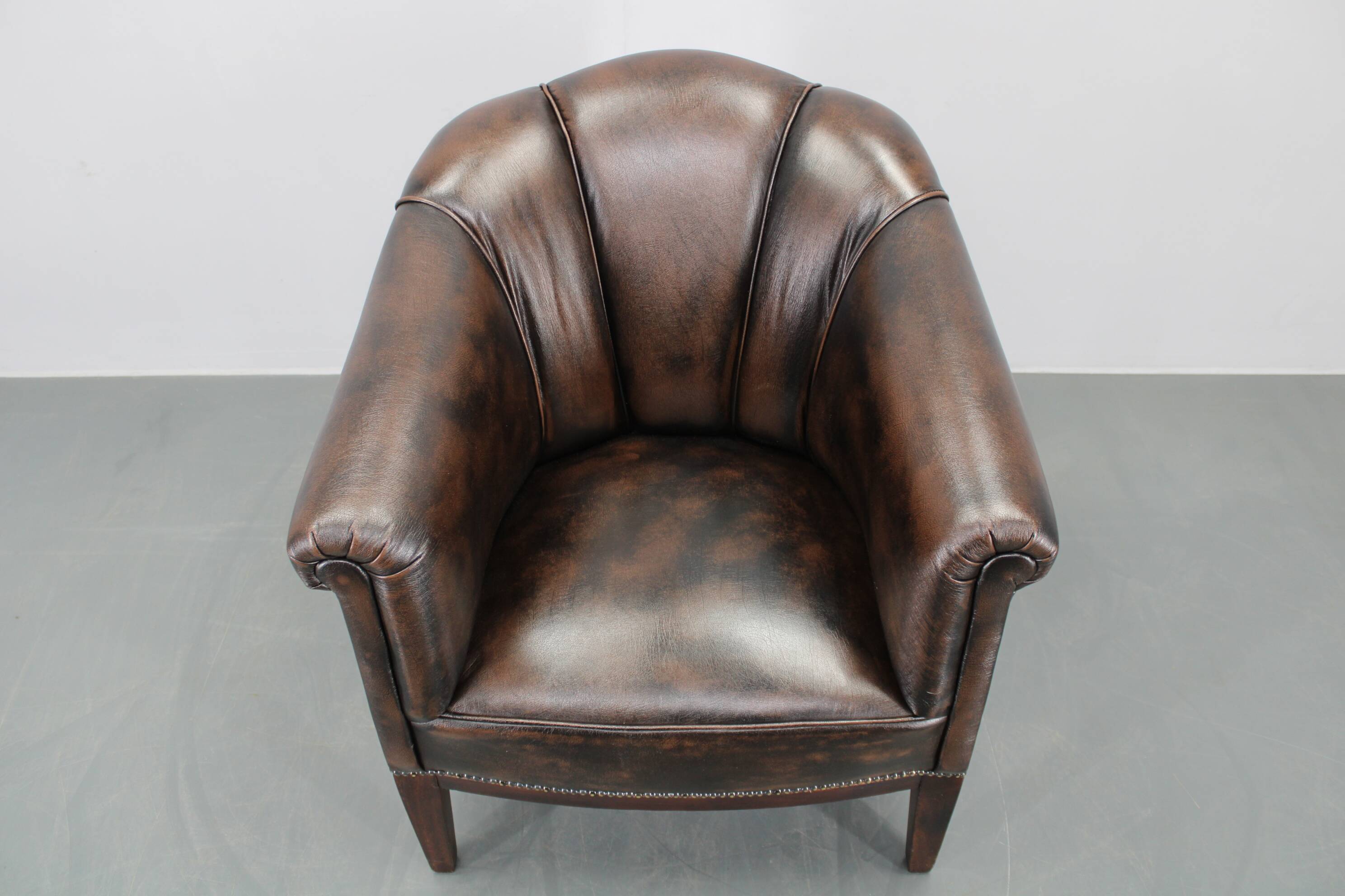 Vintage Leather Armchair, Czechoslovakia