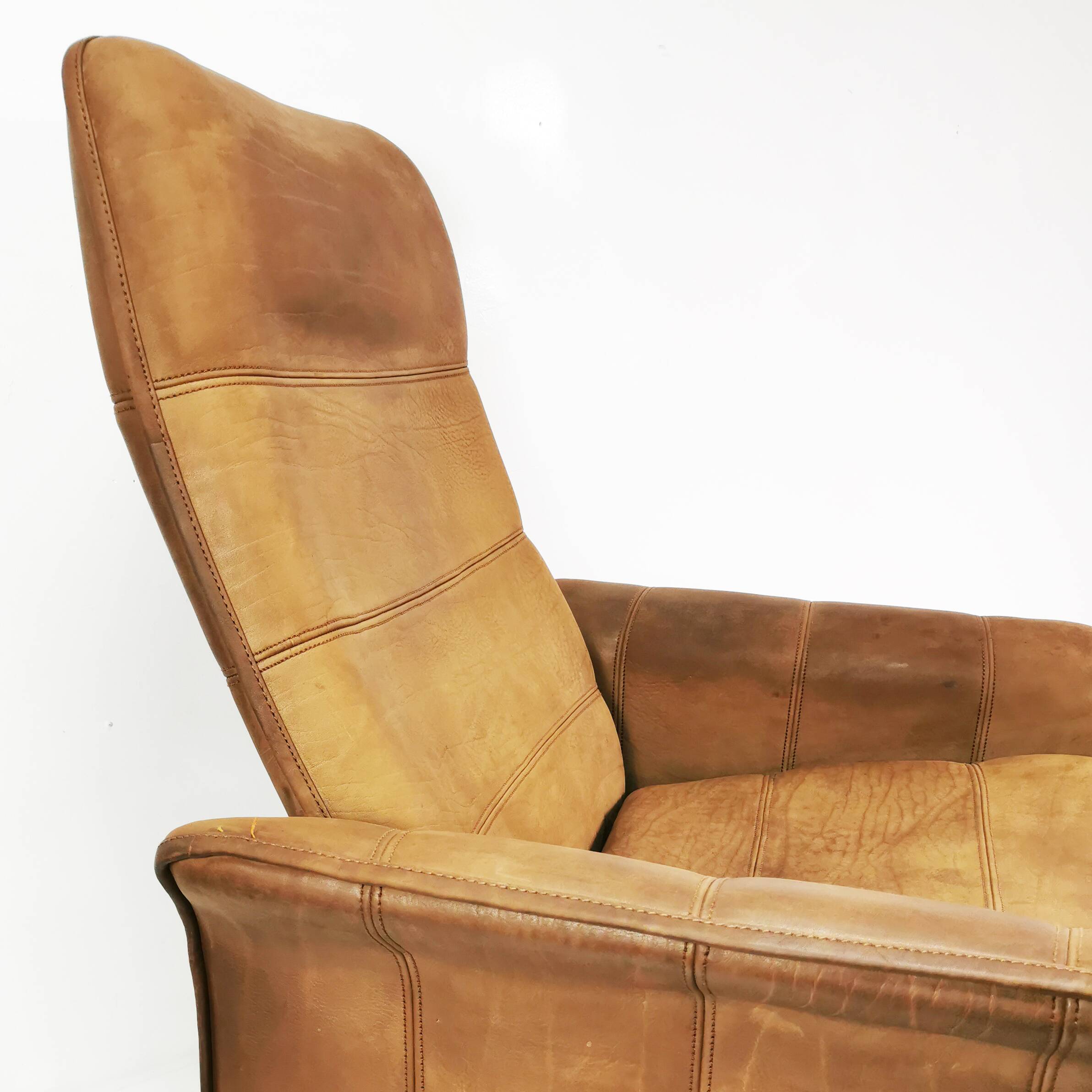 Leather armchair, De Sede, Switzerland, 1970s