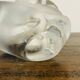 Lalique "sylvie" — dove vase in satin and polished pressed crystal