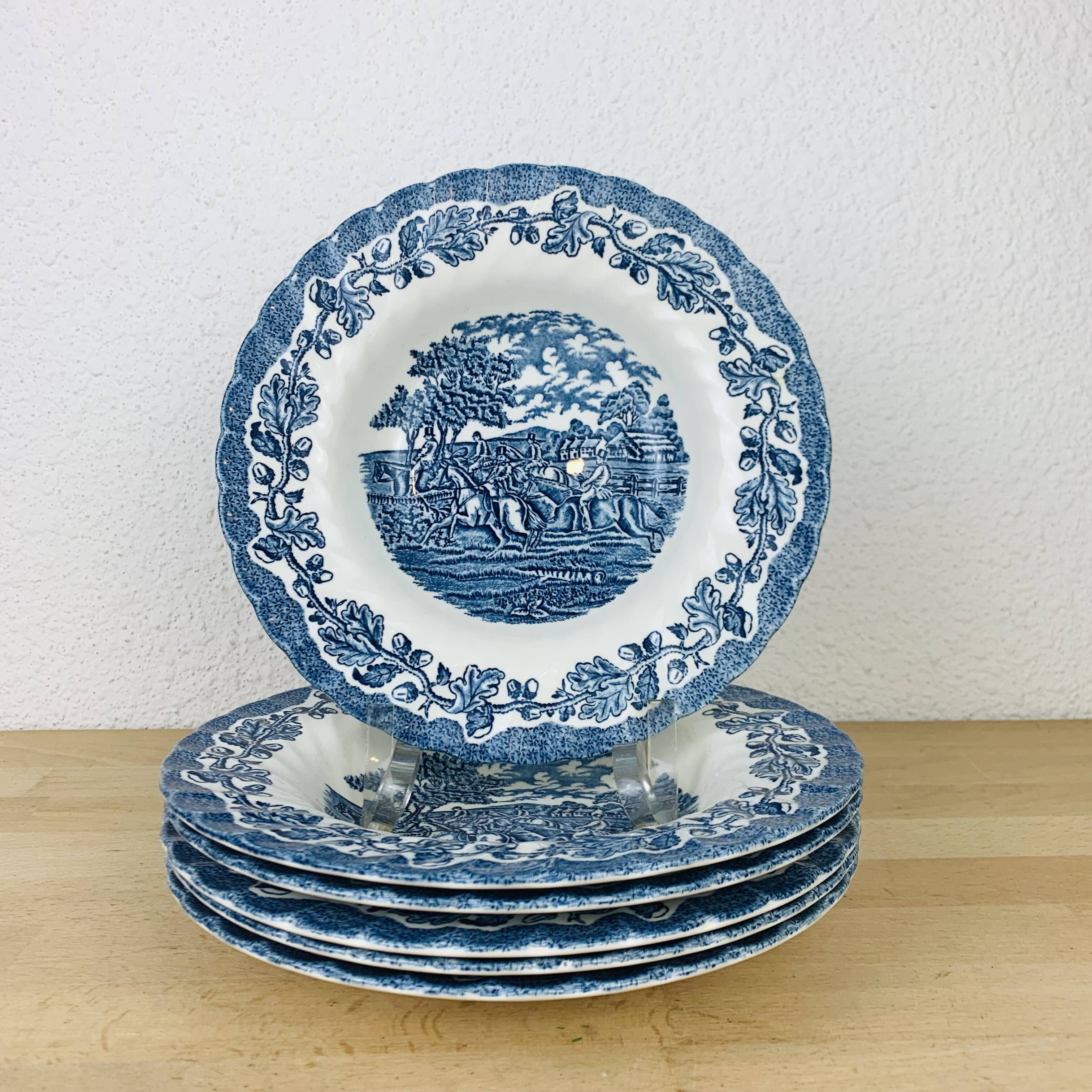 6 deep plates iron earth Royal Wessex Ironstone